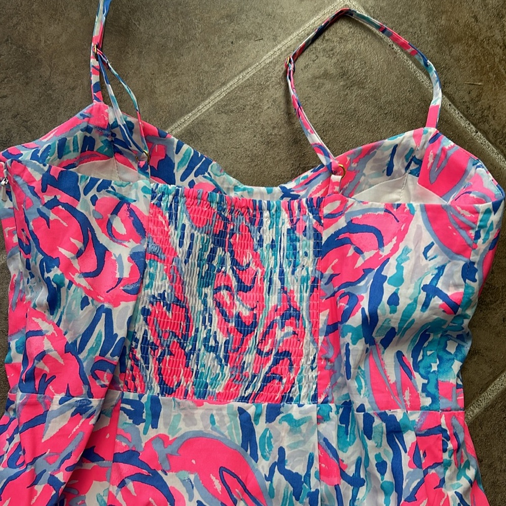 Lilly Pulitzer Vibrant Pink and Blue Midi Dress - Picture 6 of 6